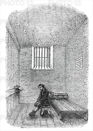 Punishment Cell, Newgate Prison, 1850. Creator: Unknown.