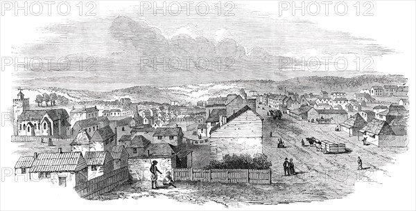 Adelaide, South Australia - from Hindley-Street, 1850. Creator: Unknown.