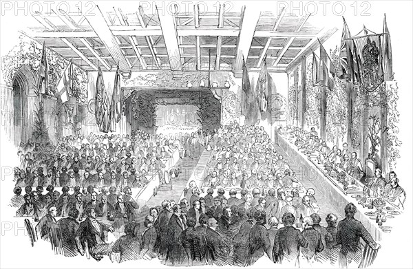 Banquet given by the Mayor of Southampton to the Lord Mayor and Sheriffs of London, 1850. Creator: Unknown.
