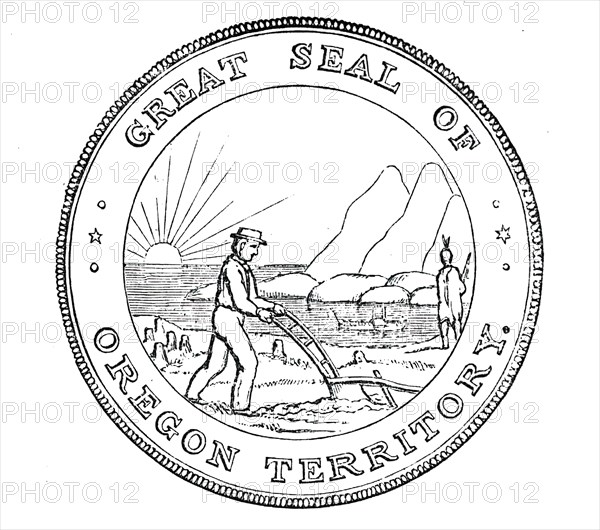 The Great Seal of Oregon, 1850. Creator: Unknown.