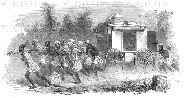 Travelling in India - Officers joining the Indian Army on Service, 1850. Creator: Smyth.