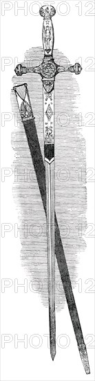Sword of the Emperor Napoleon, at Windsor Castle, 1850. Creator: Unknown.