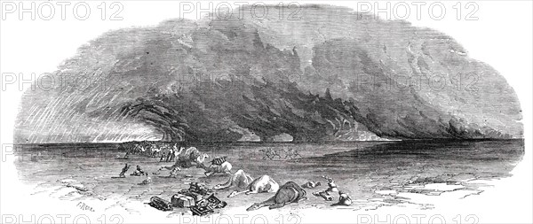 Panorama of the Nile - The Simoom, 1850. Creator: S Read.