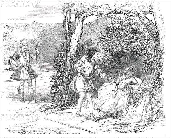 Scene from "Cymon and Iphigenia", at the Lyceum Theatre, 1850. Creator: Unknown.