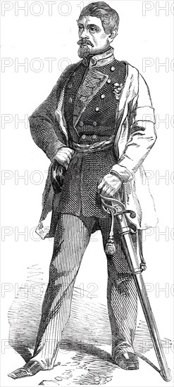 Colonel Von der Tann, Chief of the Staff of General Willisen, 1850. Creator: Unknown.