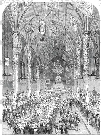 The Banquet in the Guildhall at York, 1850. Creator: Unknown.