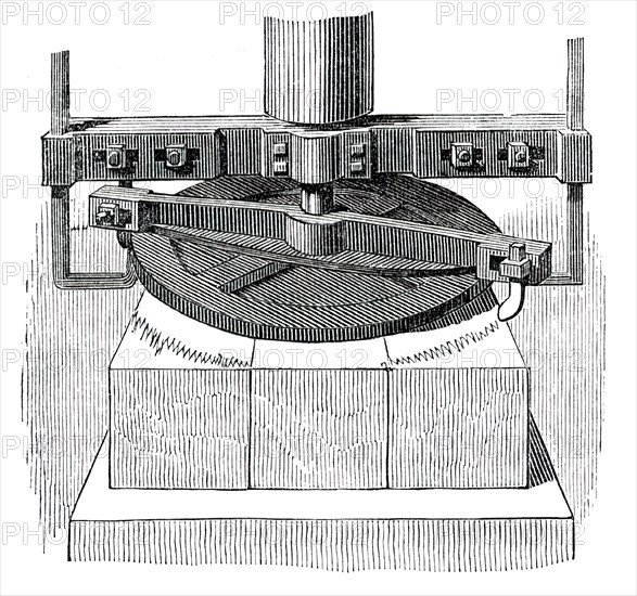 The Great Exhibition Building in Hyde Park - Circular Plane - Showing Cutter, 1850. Creator: Unknown.