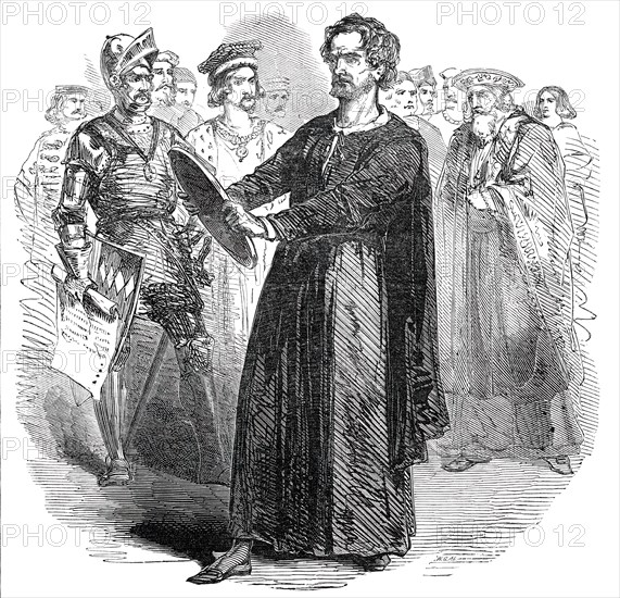 Mr. MacReady, as Richard II, at the Haymarket Theatre, 1850. Creator: Unknown.