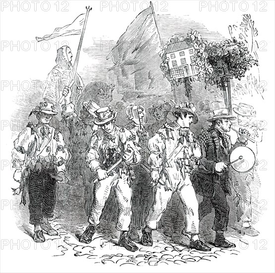 Lichfield "Greenhill Bower" - the Morris Dancers, 1850. Creator: Unknown.