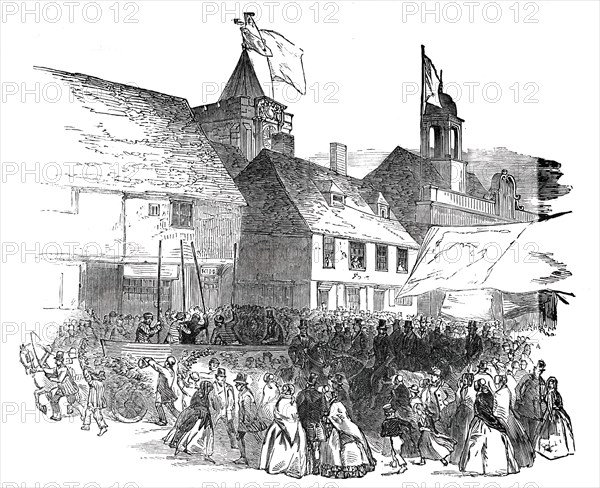 The Procession near the Church, at Rye, 1850. Creator: Unknown.