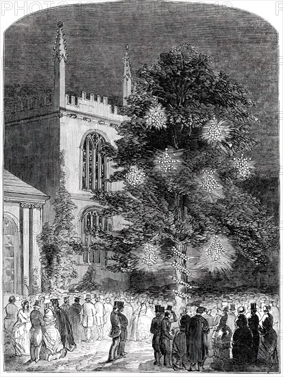 The Fete in Exeter College Gardens, 1850. Creator: Unknown.