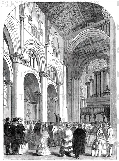 Meeting of the Archaeological Institute...Christchurch Cathedral, Oxford, 1850. Creator: Unknown.
