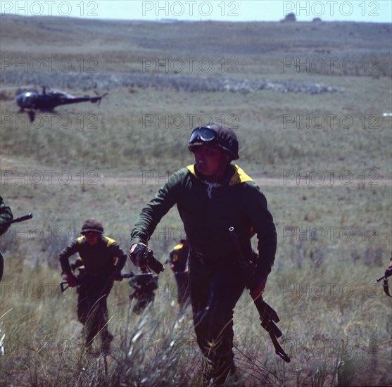 Troops, Falklands War, 1982. Creator: Luis Rosendo.