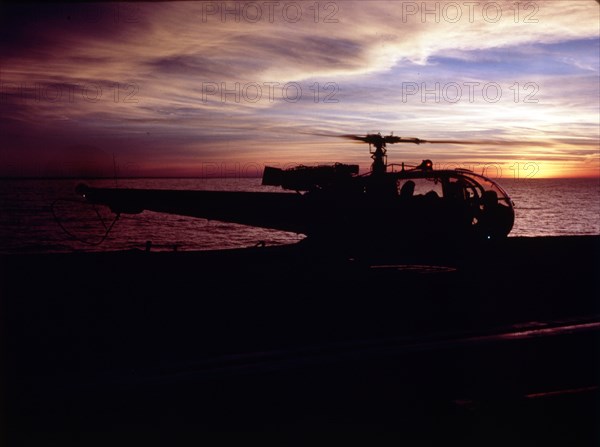 Helicopter, Falklands War, 1982. Creator: Luis Rosendo.