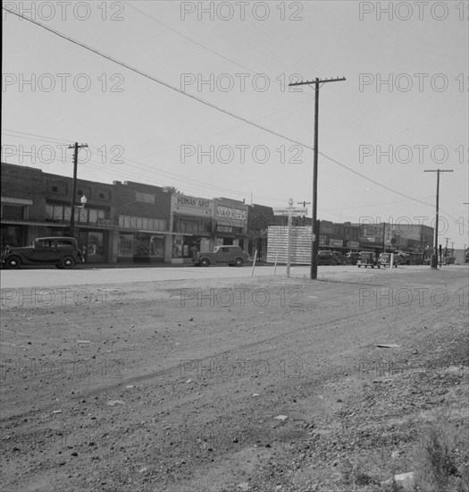 Main street, Drew, Mississippi, 1937. Creator: Dorothea Lange.