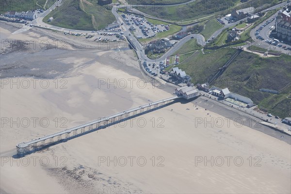 Saltburn Pier and Saltburn Cliff Railway, Redcar and Cleveland, 2016. Creator: Dave MacLeod.