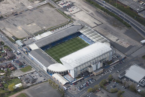 Elland Road, home of Leeds United Football Club, Leeds, West Yorkshire, 2016. Creator: Dave MacLeod.