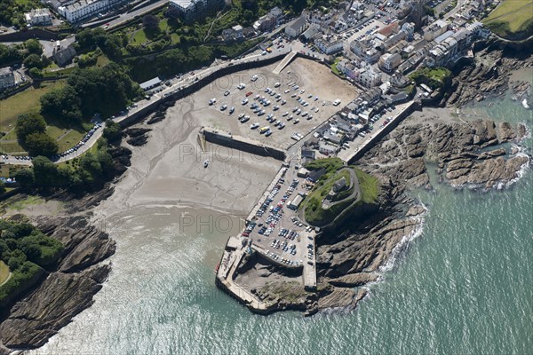 Ilfracombe Harbour and former St Nicholas' Chapel now Lighthouse, Devon, 2016. Creator: Damian Grady.