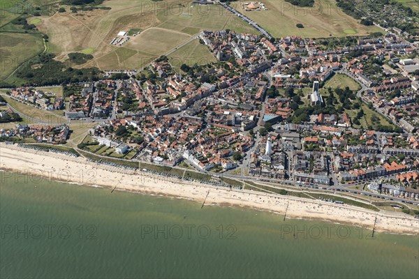 The town, Church of St Edmund and lighthouse, Southwold, Suffolk, 2016. Creator: Damian Grady.