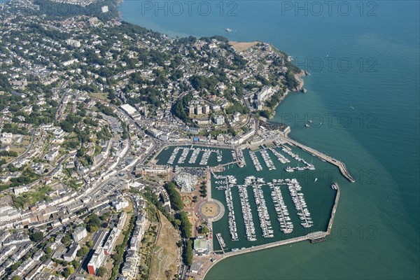 The town, harbour and marina, Torquay, Devon, 2016. Creator: Damian Grady.