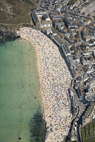 Porthmeor Beach, St Ives, Cornwall, 2016. Creator: Damian Grady.