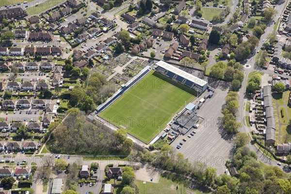 Cherrywood Lane, home of Farnborough Football Club, Hampshire, 2017. Creator: Damian Grady.