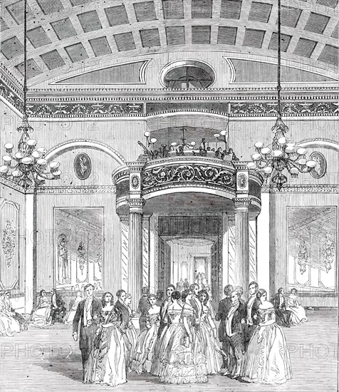 The Whittington Club - New Decoration of the Ball-Room, 1850. Creator: Unknown.