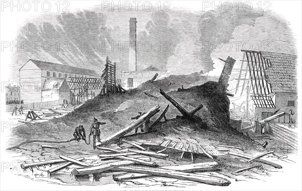 Ruins of the Great Fire at Bermondsey, 1850. Creator: Unknown.