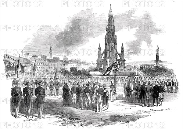 Prince Albert Laying the Foundation-Stone of the National Gallery..., 1850.  Creator: Unknown.