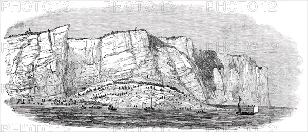 The Great Explosion at Seaford - the Cliff, after the Explosion, 1850. Creator: Unknown.