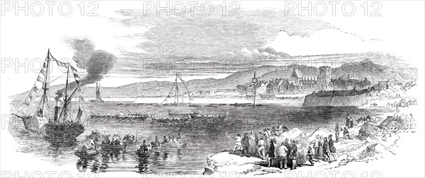 Ships' Boat-Race at Cherbourg, 1850. Creator: Unknown.