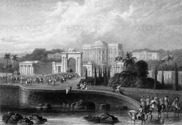 'The British Residency at Hyderabad', 1835. Creator: Robert Melville Grindlay.