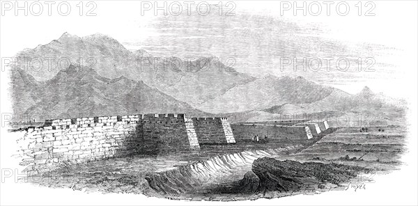 The Great Wall of China, seen from the Top of the Tower, 1850. Creator: Smyth.