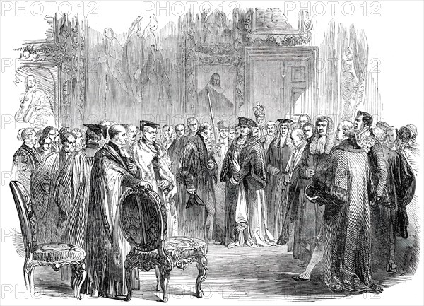 Presentation of Addresses to Her Majesty, at Windsor Castle..., 1850. Creator: Unknown.