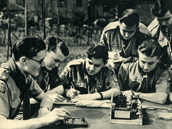 'Practice in Morse Signalling', 1944. Creator: Unknown.