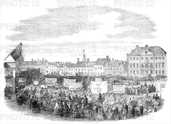 Norfolk Estuary - the Procession in Lynn, 1850. Creator: Unknown.