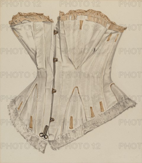 Wedding Corset, 1935/1942. Creator: Virginia Berge.