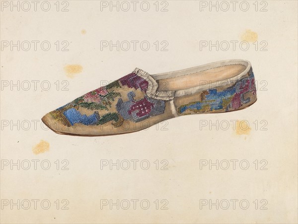 Woman's Slipper, c. 1941. Creator: Virginia Berge.