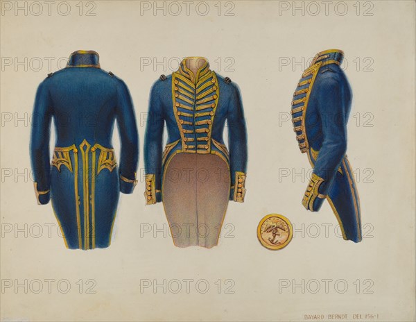 Coat of Naval Lieutenant, c. 1936. Creators: B. Berndt, Gordon Saltar.