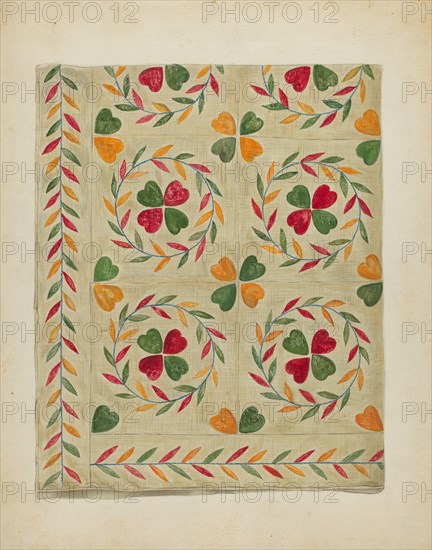 Bedspread, c. 1936. Creator: Mary Berner.