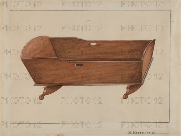 Child's Cradle, c. 1936. Creator: Gerald Bernhardt.