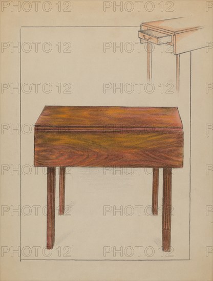 Drop Leaf Table, 1935/1942. Creator: Ruth Bialostosky.