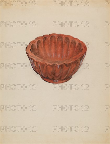 Earthenware, Jelly Mold, 1935/1942. Creator: Ruth Bialostosky.