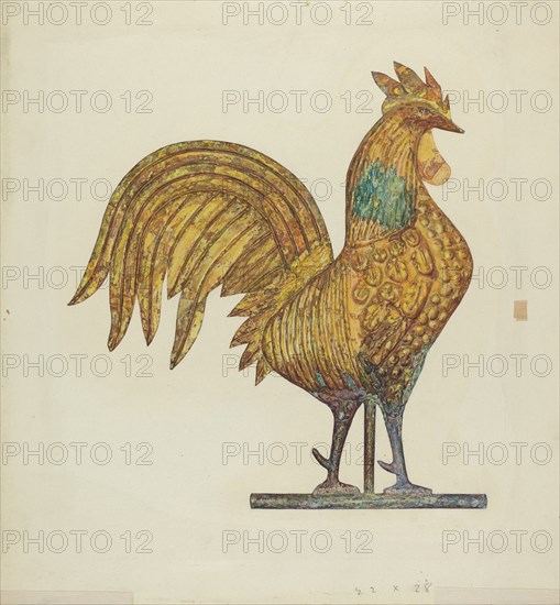 Gilded Weathercock, c. 1940. Creator: Laura Bilodeau.