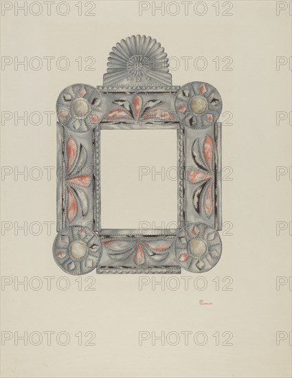 Cut Tin Picture Frame, c. 1940. Creator: Hal Blakeley.