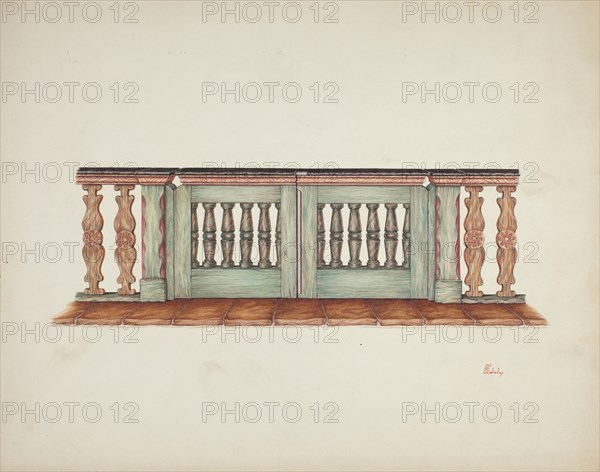 Chancel Railing, 1939. Creator: Hal Blakeley.