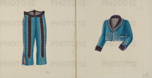 Jacket and Pants, c. 1938. Creator: Hal Blakeley.