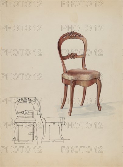 Chair, c. 1936. Creator: Wellington Blewett.