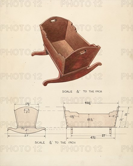 Bishop Hill: Cradle, 1936. Creator: Wellington Blewett.