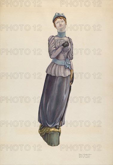 Victorian Lady Figurehead, c. 1938. Creator: Molly Bodenstein.